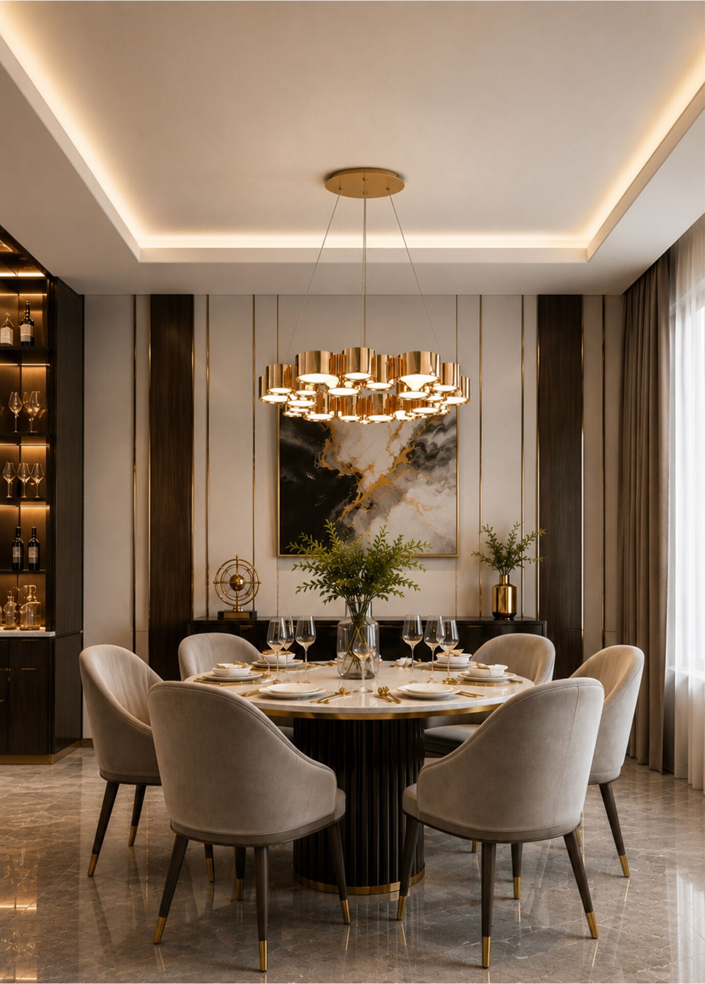 Modern Gold Sarkıt Avize