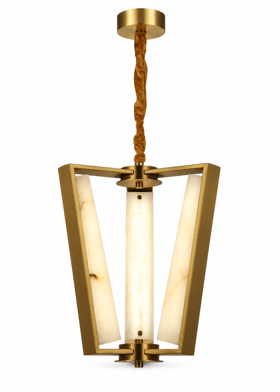 Bakır Geometrik Modern Led Sarkıt