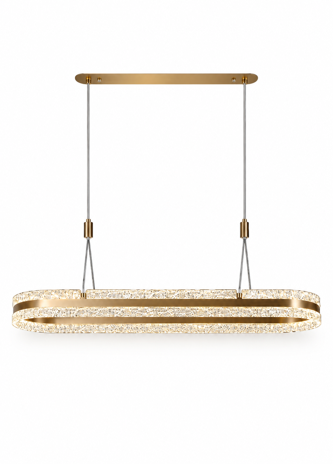 Bronz Oval Led Sarkıt Avize