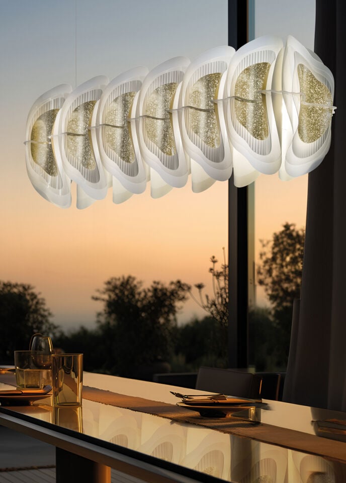Fiordlys Altın Rengi Linear Led Sarkıt Avize