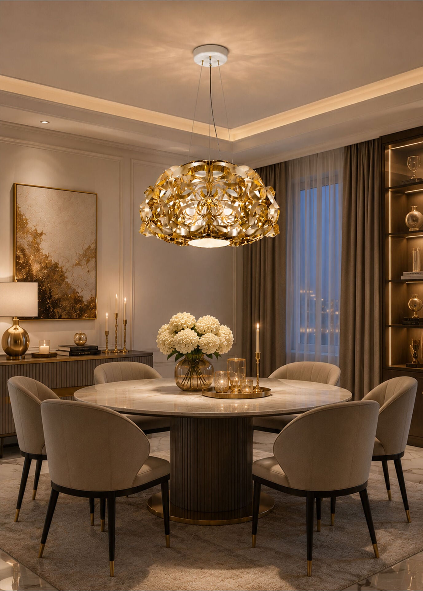 Quantica Gold Sarkıt Avize