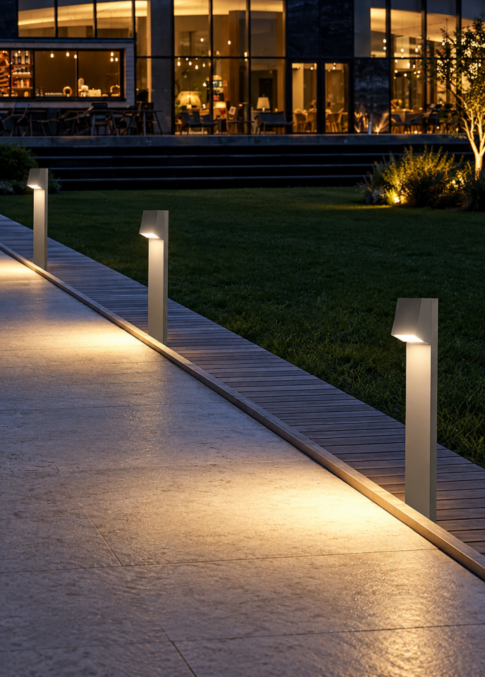 Slide Antrasit Bollard Bahçe Aydınlatma