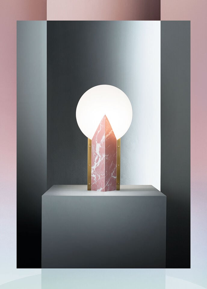 Moon Pembe Led Masa Lambası
