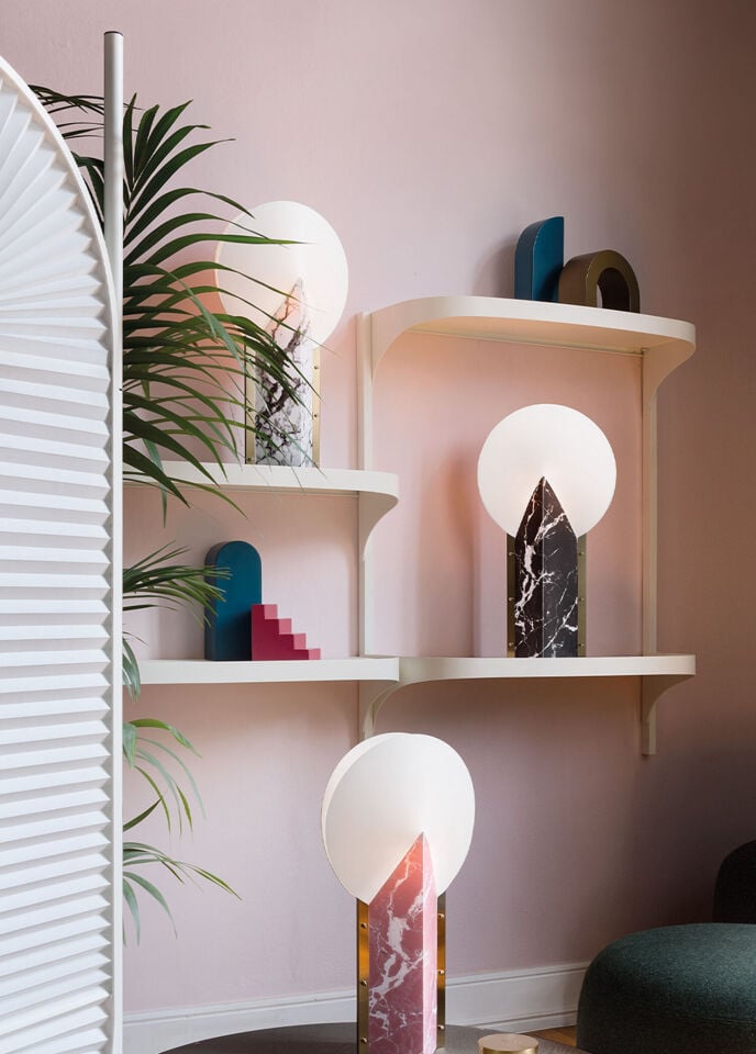 Moon Pembe Led Masa Lambası