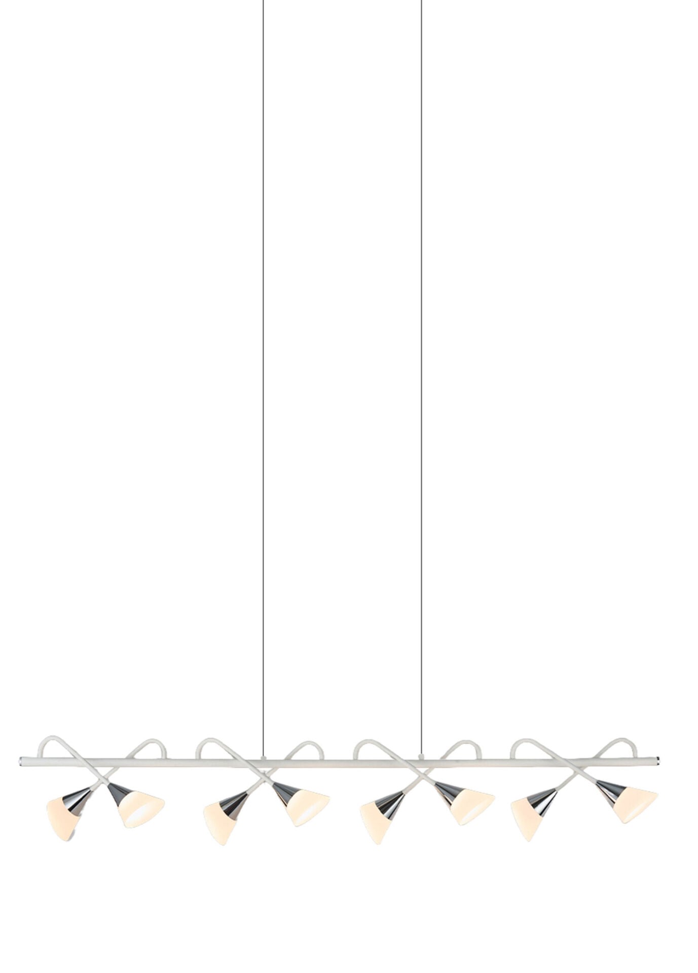 Krom Metal 8’li Lineer Modern Sarkıt Avize