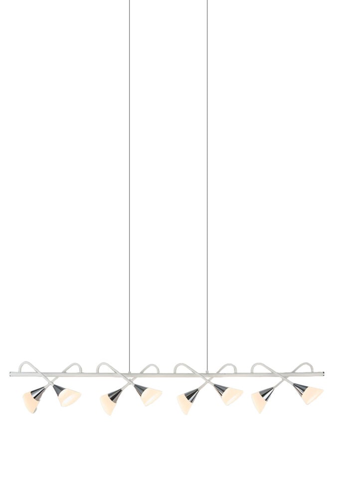 Krom Metal 8’li Lineer Modern Sarkıt Avize