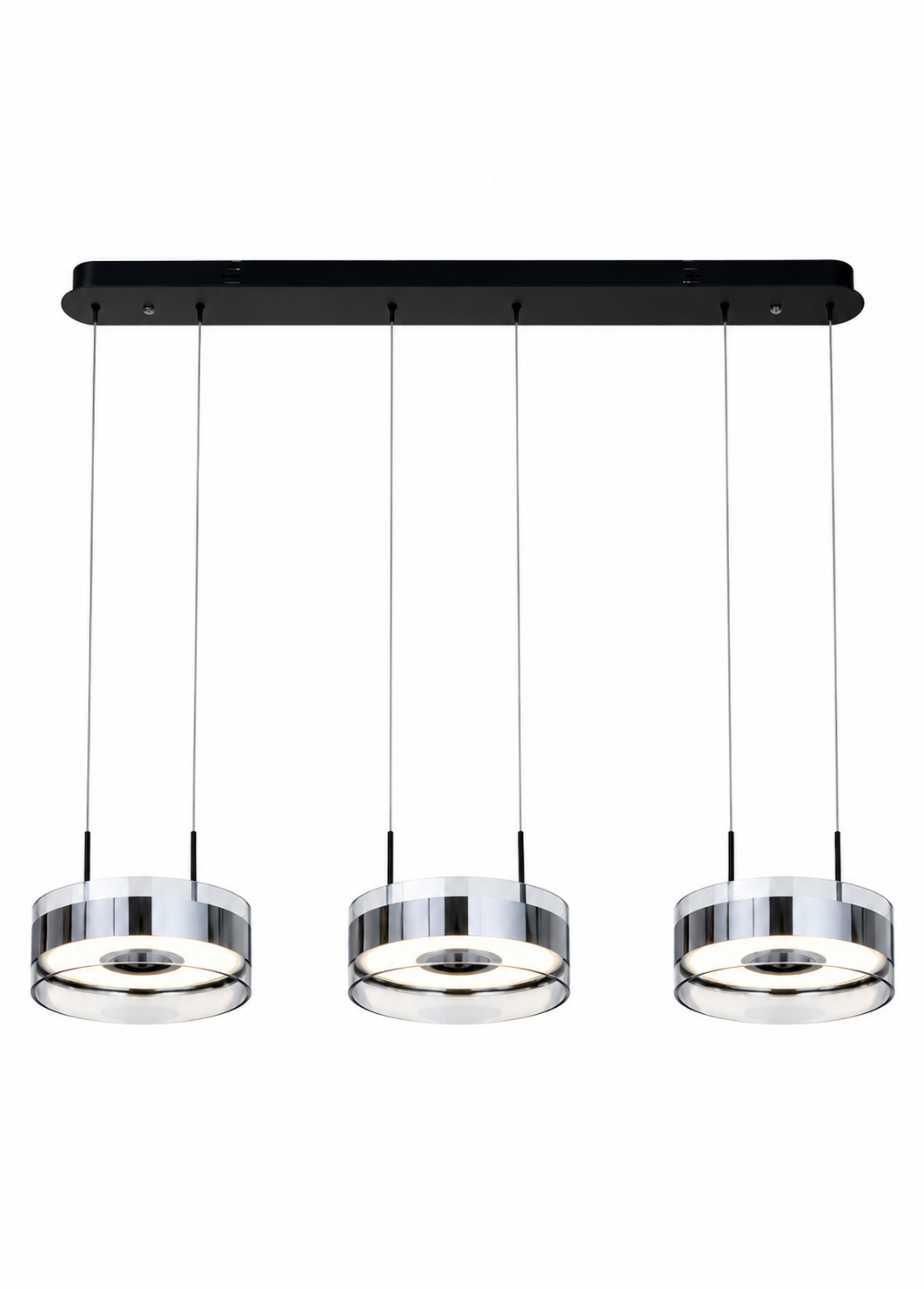 Modern Krom 3'lü Led Sarkıt Avize