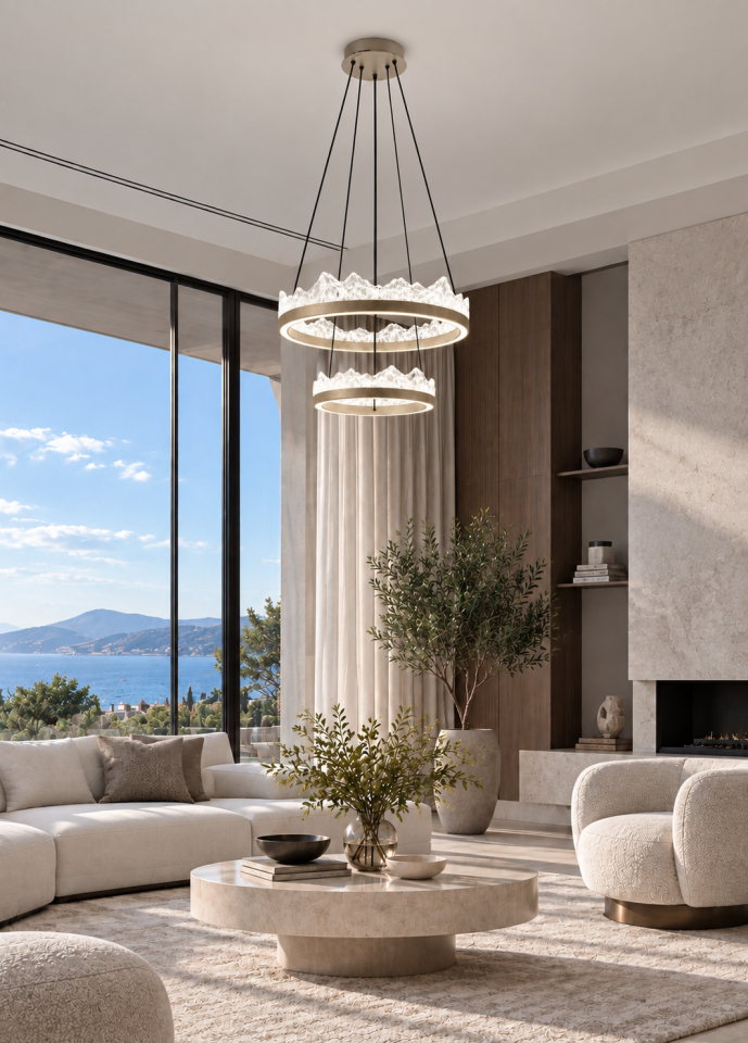 Buz Efektli Modern Led Sarkıt