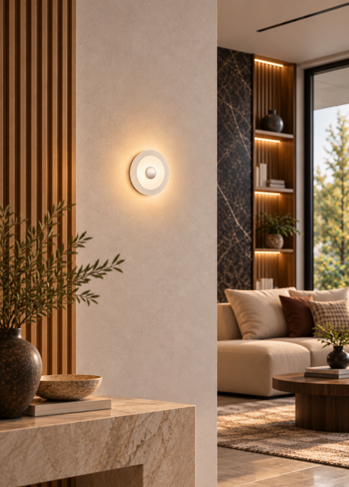 Gümüş Modern Led Aplik Plafonyer - Küçük Boy