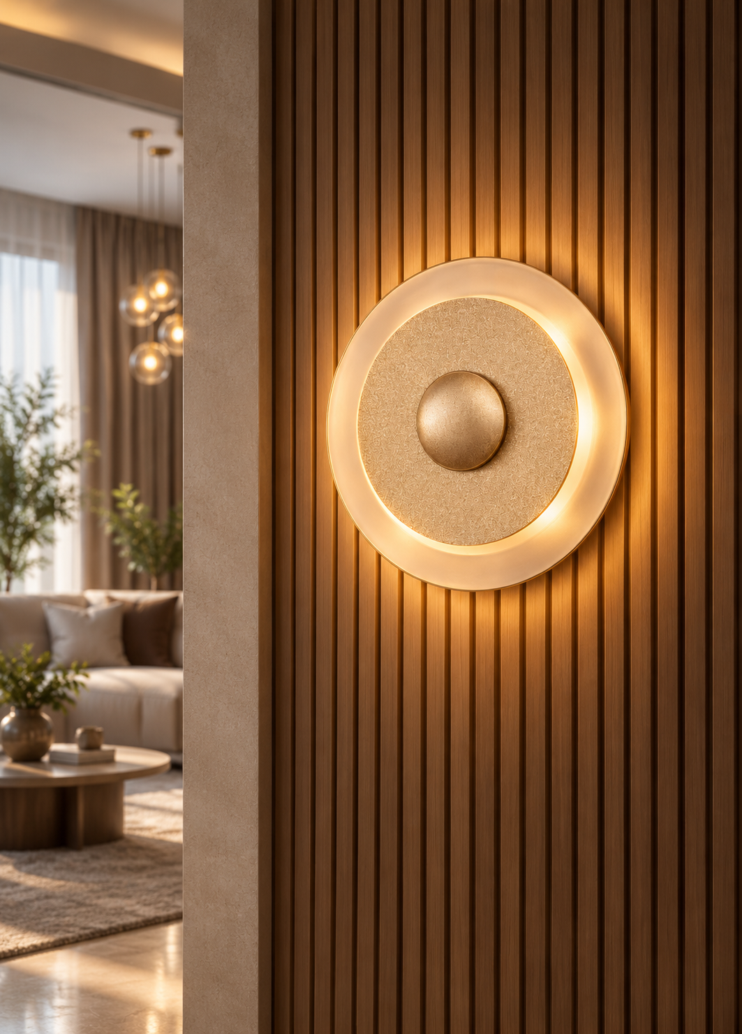 Gold Modern Led Aplik Plafonyer - Büyük Boy
