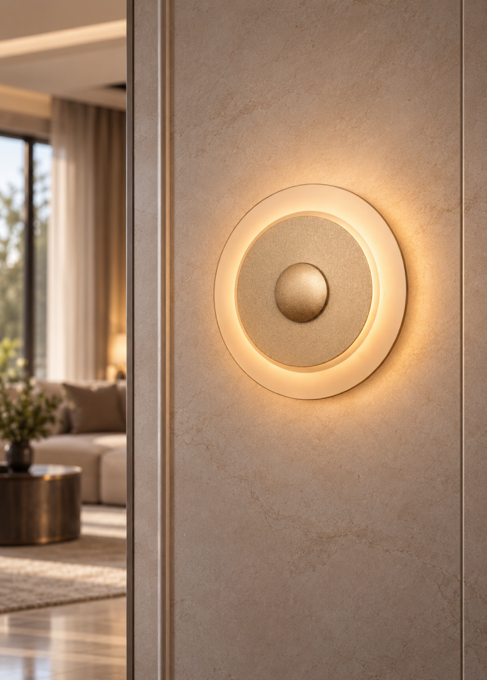 Gold Modern Led Aplik Plafonyer - Büyük Boy
