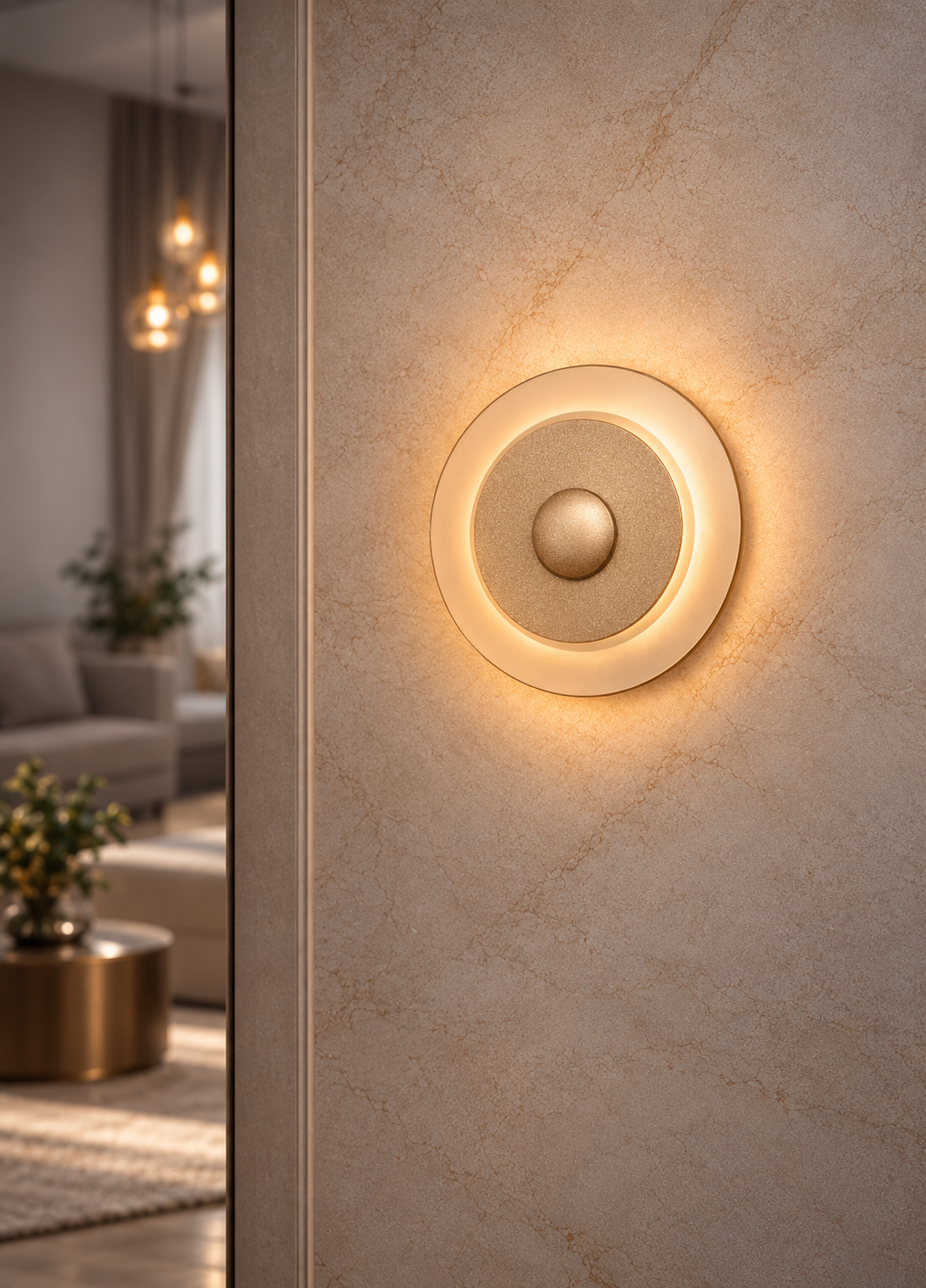 Gold Modern Led Aplik Plafonyer - Küçük Boy