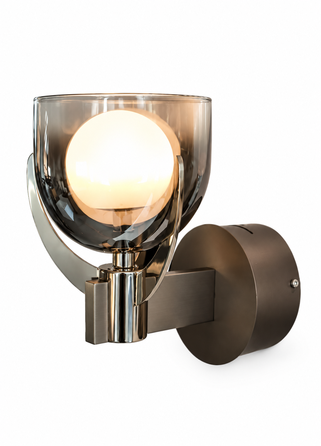 Kahverengi Cam Led Aplik