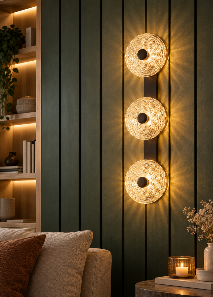 3’lü Dekoratif Modern Led Aplik